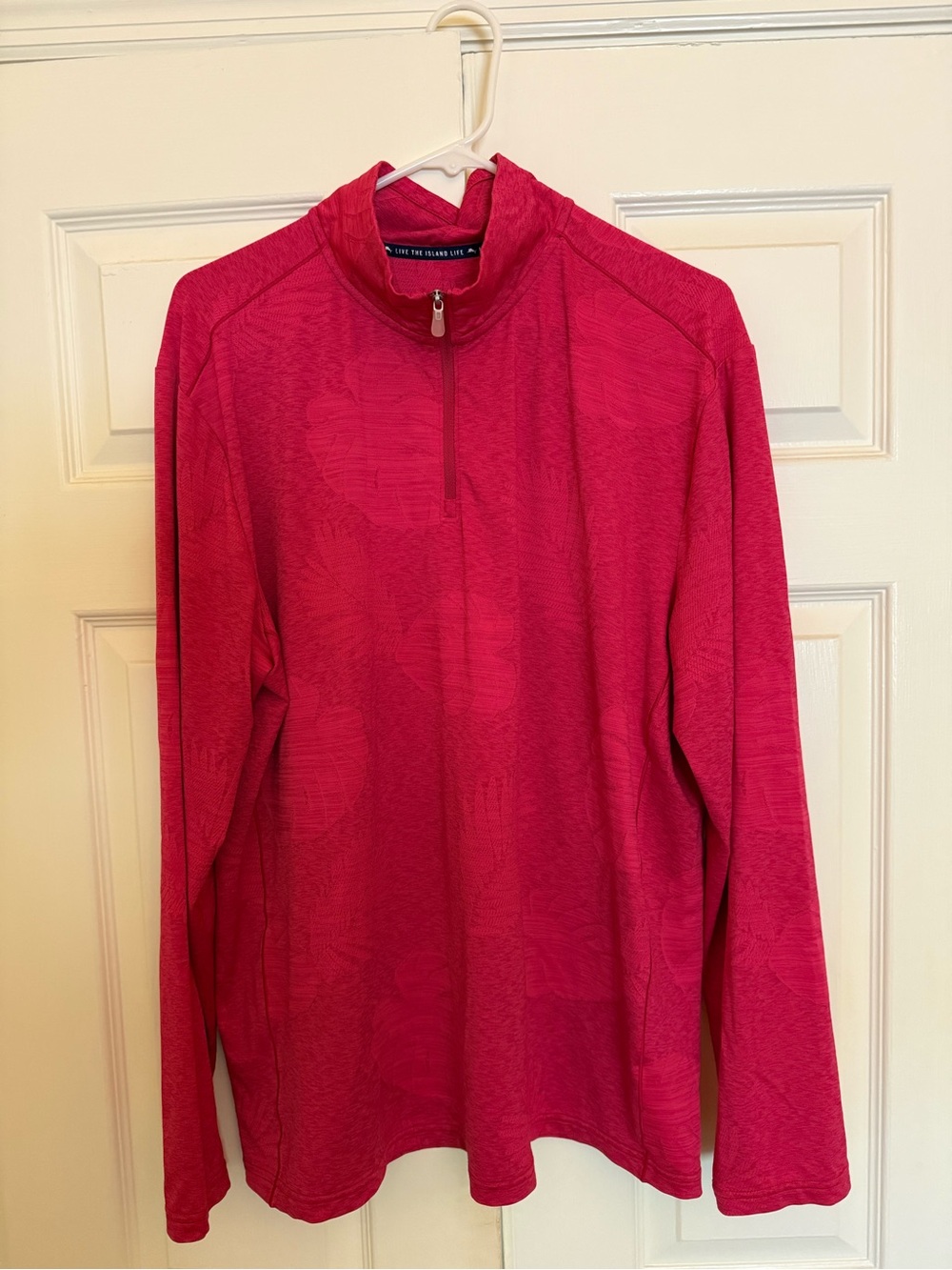 Tommy Bahama IslandZone Half-Zip Pullover - Hot Pink Large